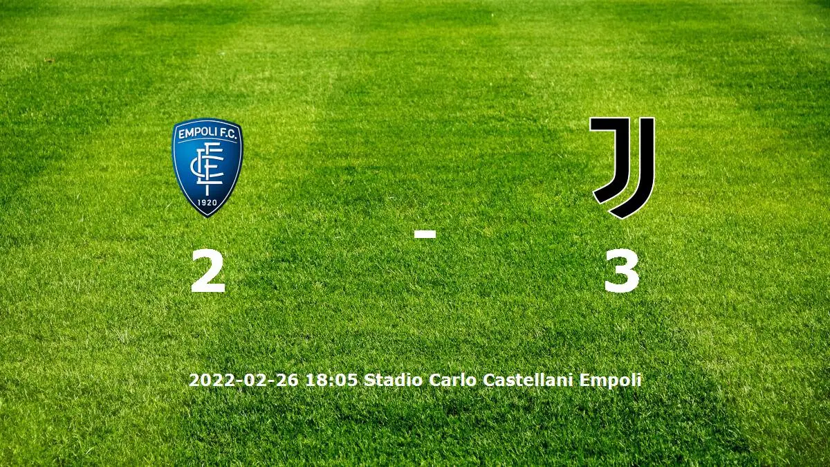 Empoli mot Juventus tidslinje och laguppställning
