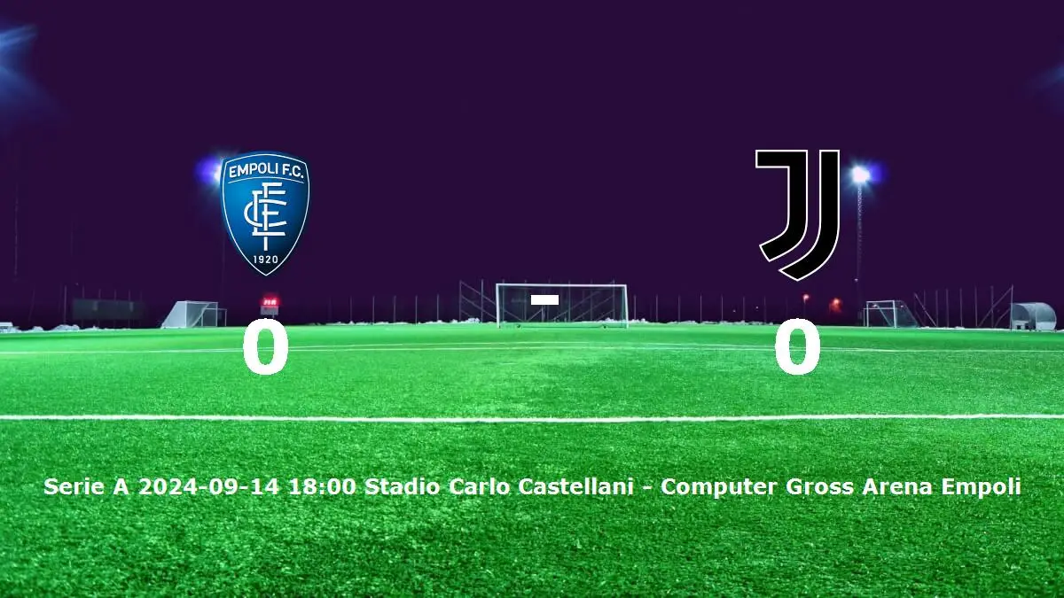 Empoli mot Juventus tidslinje och laguppställning