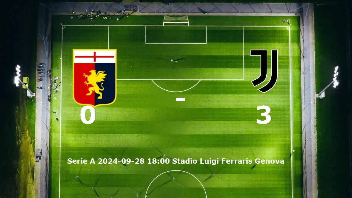 Genoa mot Juventus tidslinje och laguppställning
