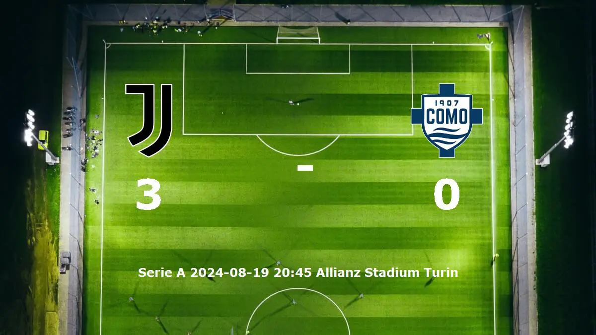 Juventus mot Como tidslinje och laguppställning