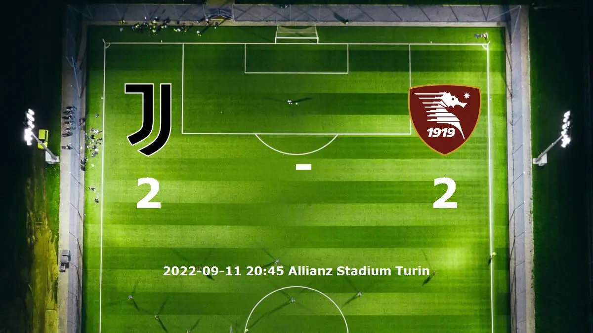 Juventus mot Salernitana tidslinje och laguppställning