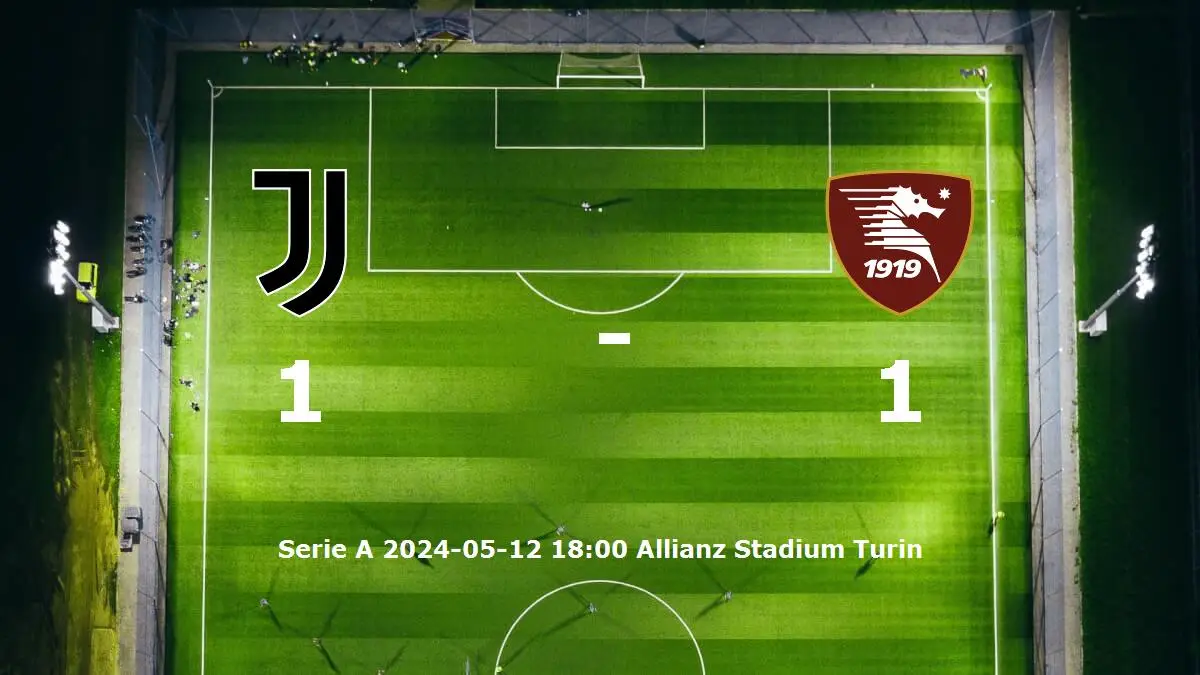 Juventus mot Salernitana tidslinje och laguppställning