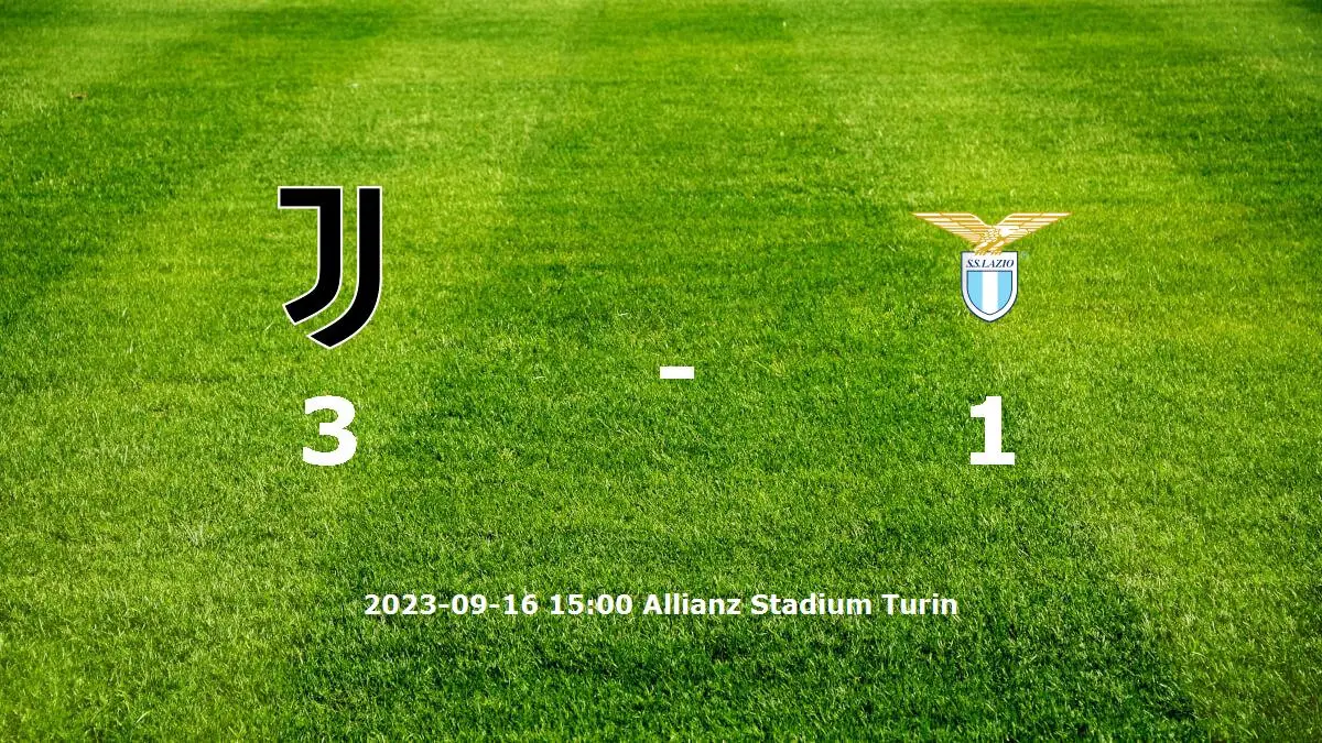 Juventus mot SS Lazio tidslinje och laguppställning