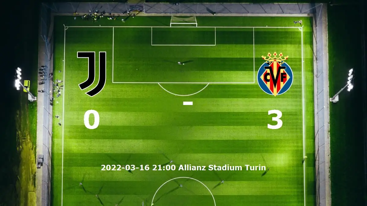 Juventus mot Villarreal CF tidslinje och laguppställning