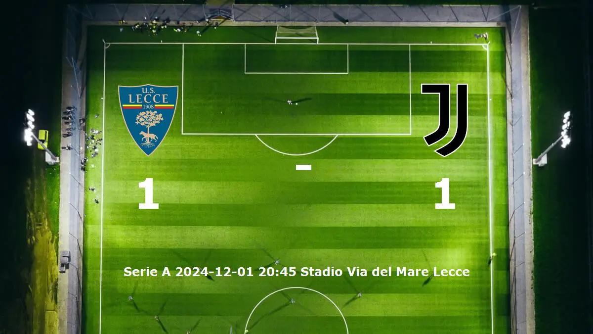 Lecce mot Juventus tidslinje och laguppställning