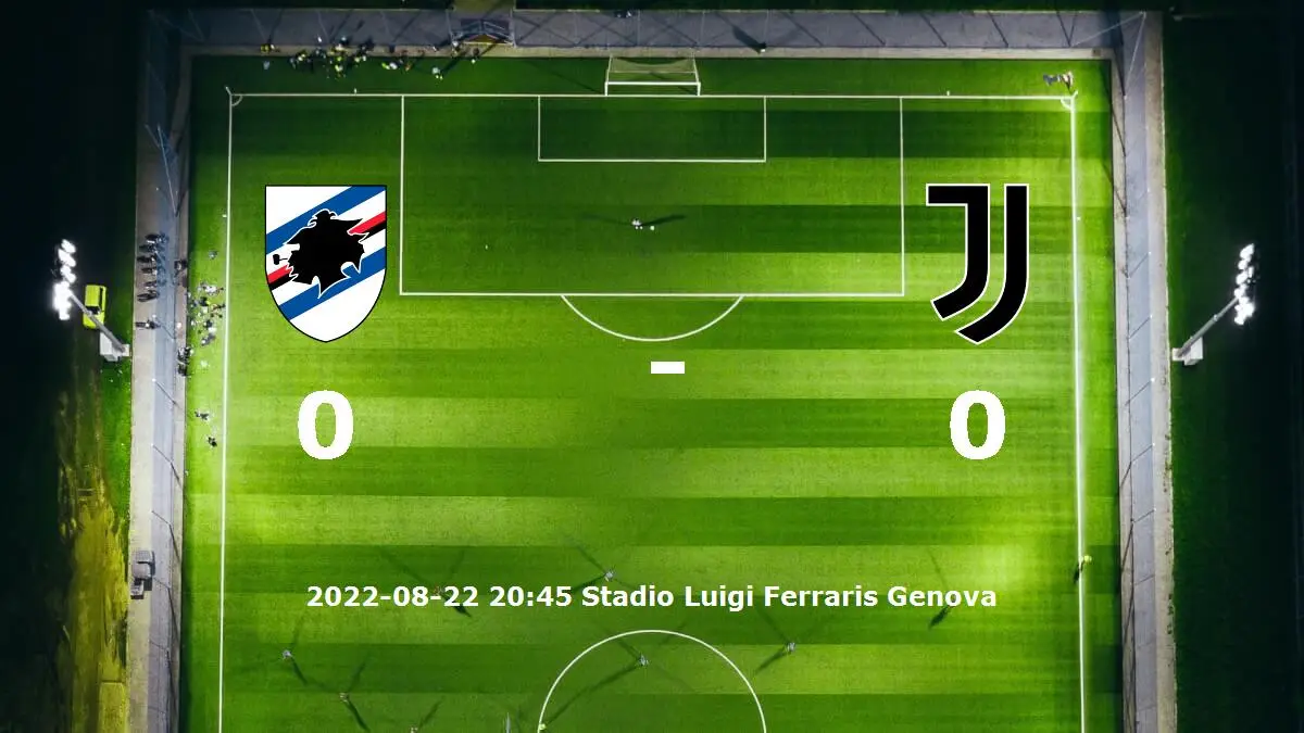 Sampdoria mot Juventus tidslinje och laguppställning