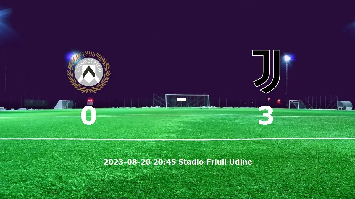 Udinese mot Juventus tidslinje och laguppställning